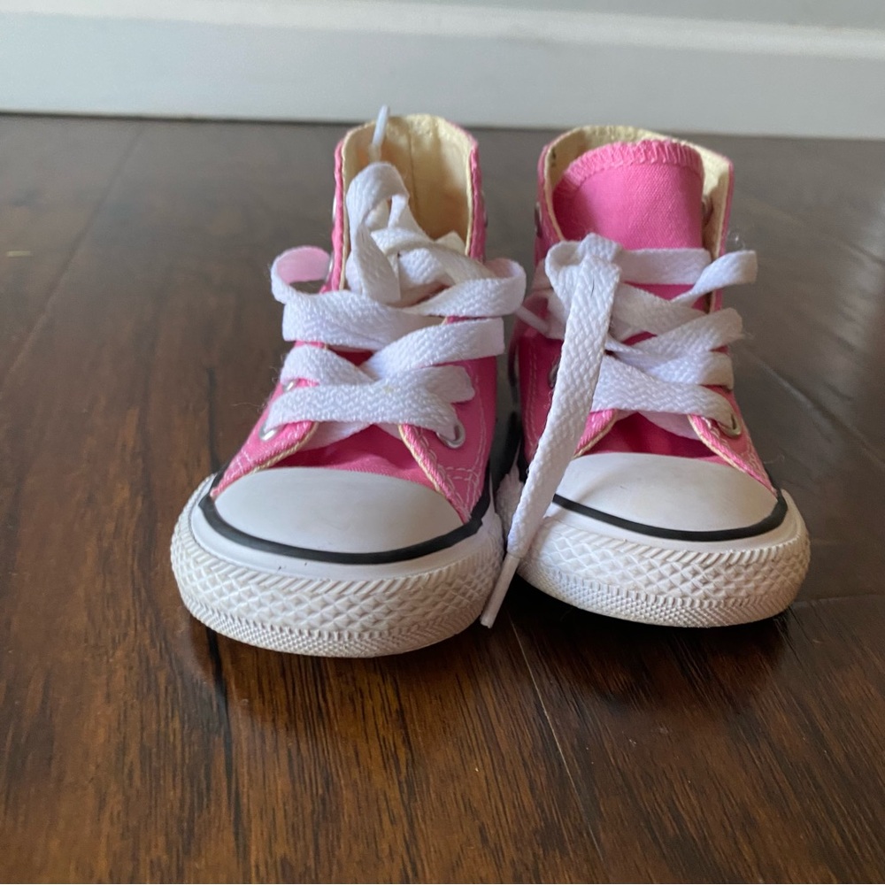 Converse Chuck Taylor All Star Toddler Children’s Kids Shoes in Pink White US 4 - Picture 5 of 8